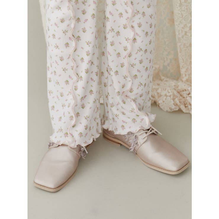 【期間限定】 flowerサーマルメローフレアパンツ[品番：MKSW0059576]｜merry パンツ