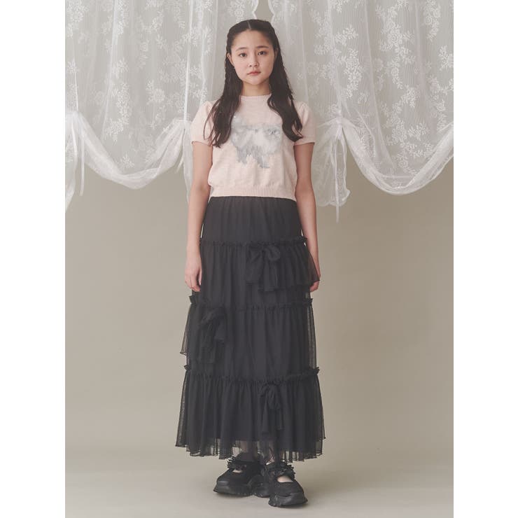 ribbonシアーベルクロスニーカー | merry jenny | 詳細画像4 