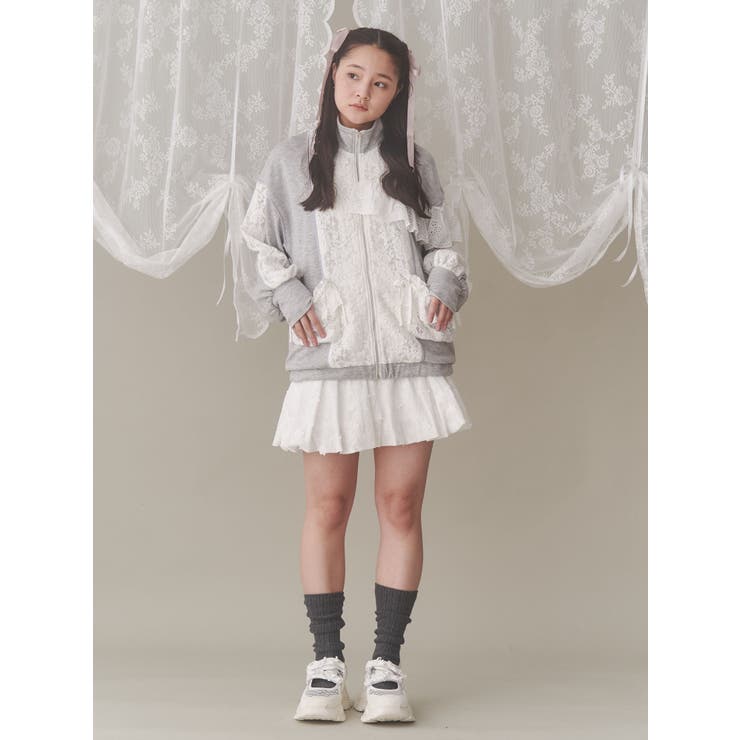 ribbonシアーベルクロスニーカー[品番：MKSW0059329]｜merry