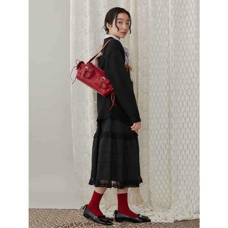 【最安値】 リボンポケットショルダーbag[品番：MKSW0059577]｜merry jenny バッグ