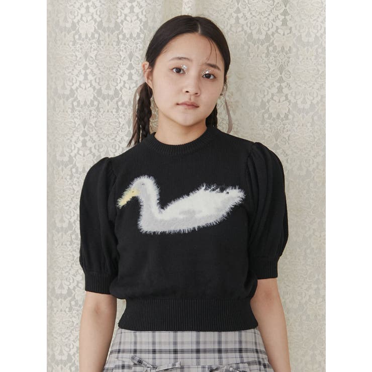 あひるジャカードニットtops | merry jenny | 詳細画像24 