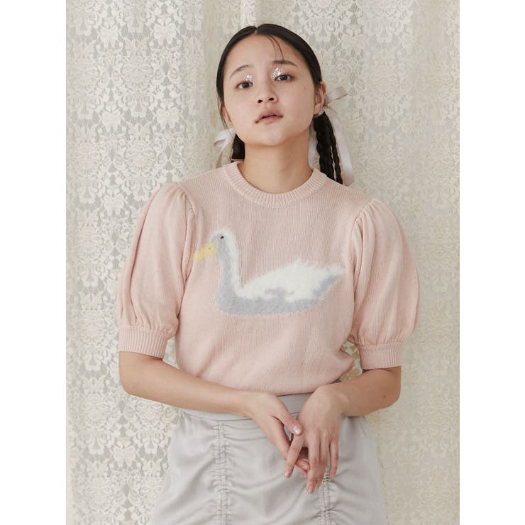 あひるジャカードニットtops | merry jenny | 詳細画像31 