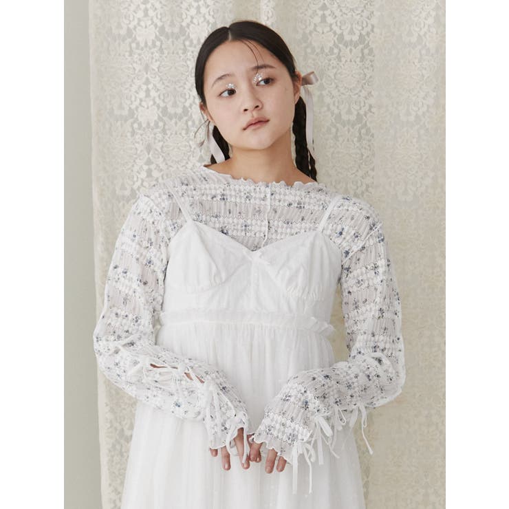 floral print レースtops | merry jenny | 詳細画像13 