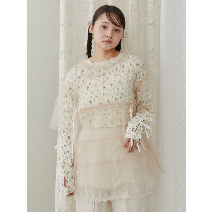 floral print レースtops | merry jenny | 詳細画像34 