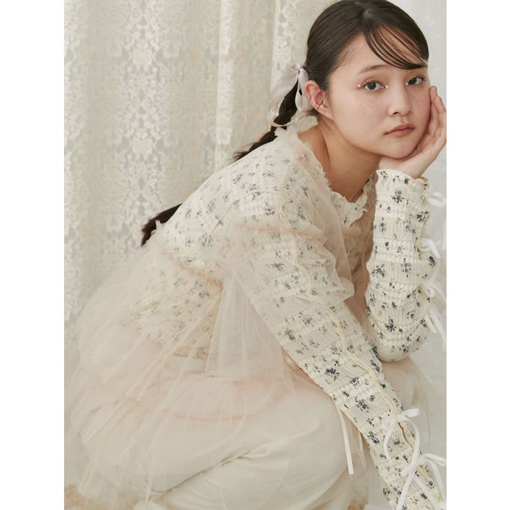 floral print レースtops | merry jenny | 詳細画像37 