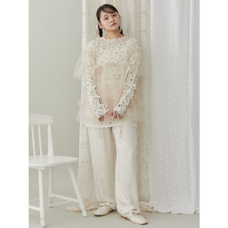 floral print レースtops | merry jenny | 詳細画像38 
