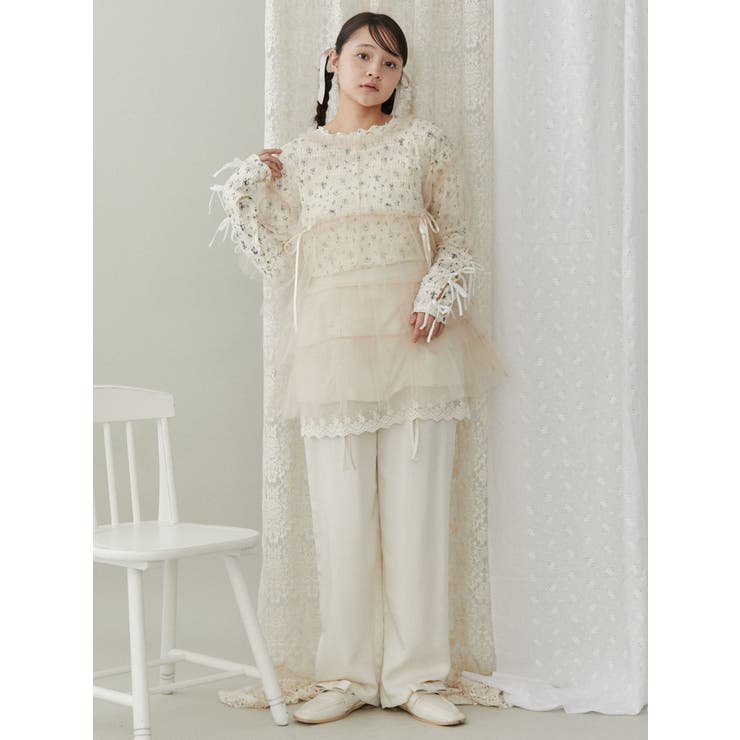 floral print レースtops | merry jenny | 詳細画像39 