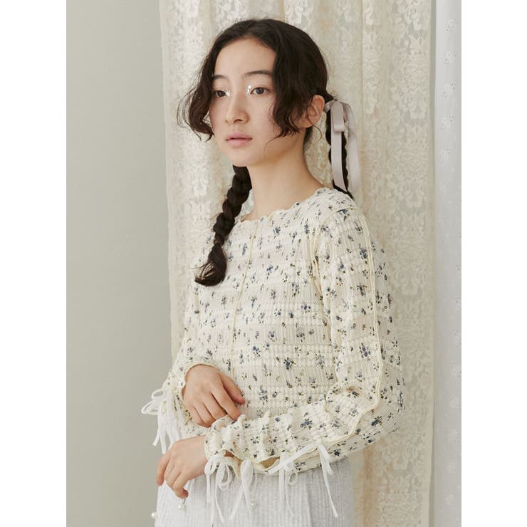 floral print レースtops | merry jenny | 詳細画像8 