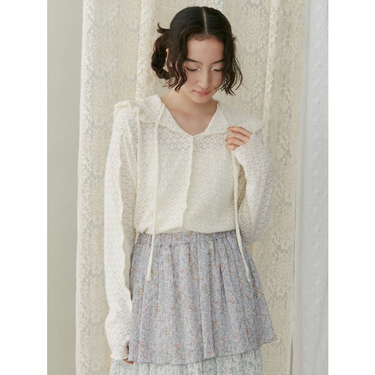 フードレースtops[品番：MKSW0058426]｜merry jenny（メリージェ