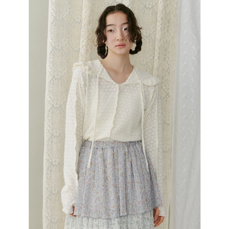 フードレースtops[品番：MKSW0058426]｜merry jenny（メリージェ