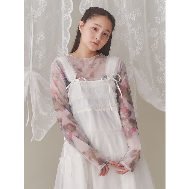 USAGI ONLINE限定カラー】CAMILLE SHEER TOP（シャツ/ブラウス