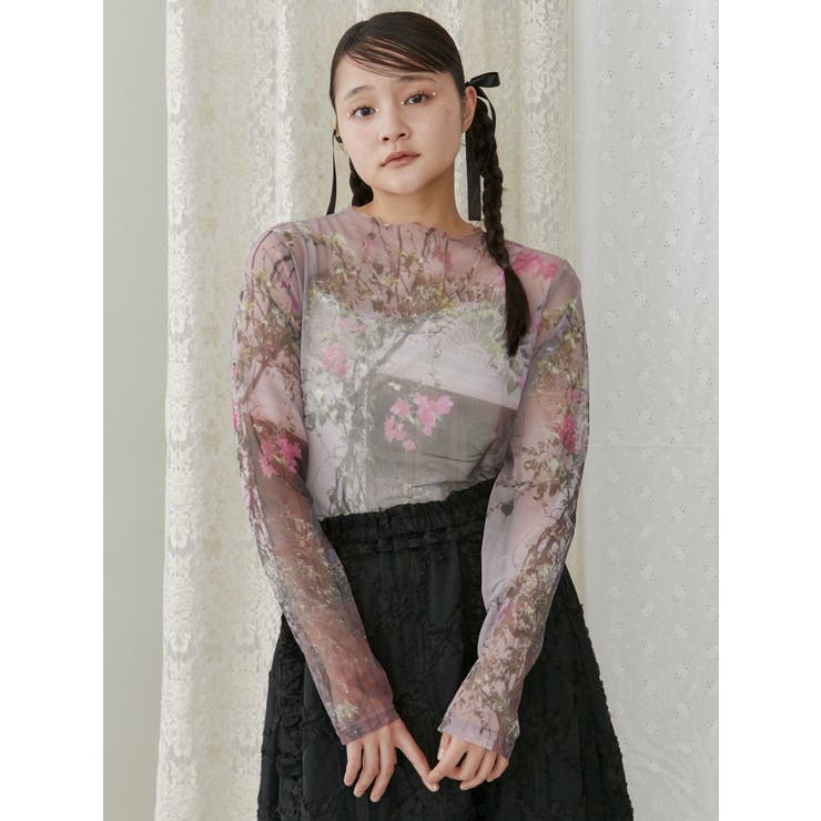 【merry jenny】シアートップス メリージェニー merry jenny merry jenny シアーメローニット