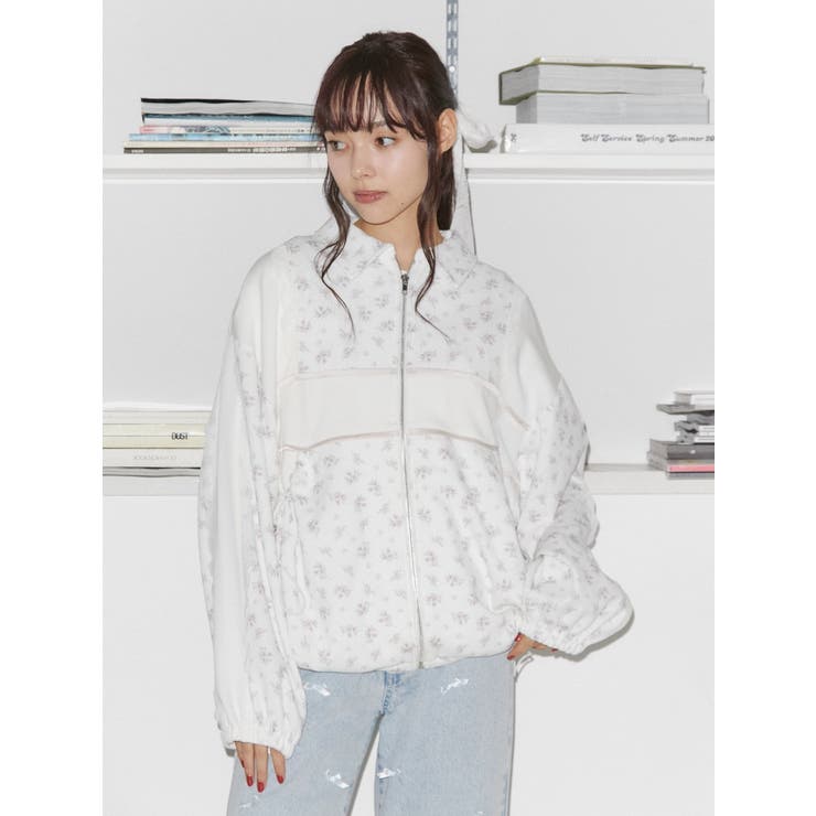 merry jenny 花柄トラックジャケット merry jenny（メリージェニー） ジャージ floralショートトラック