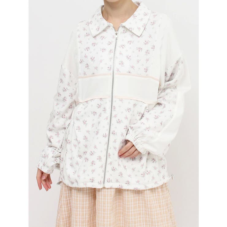 floralコンビトラックジャケット[品番：MKSW0059583]｜merry jenny