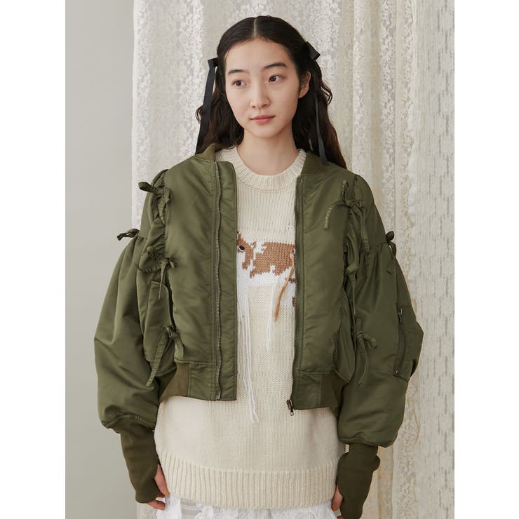 ribbon ribbon MA-1[品番：MKSW0060207]｜merry jenny（メリージェ二ー