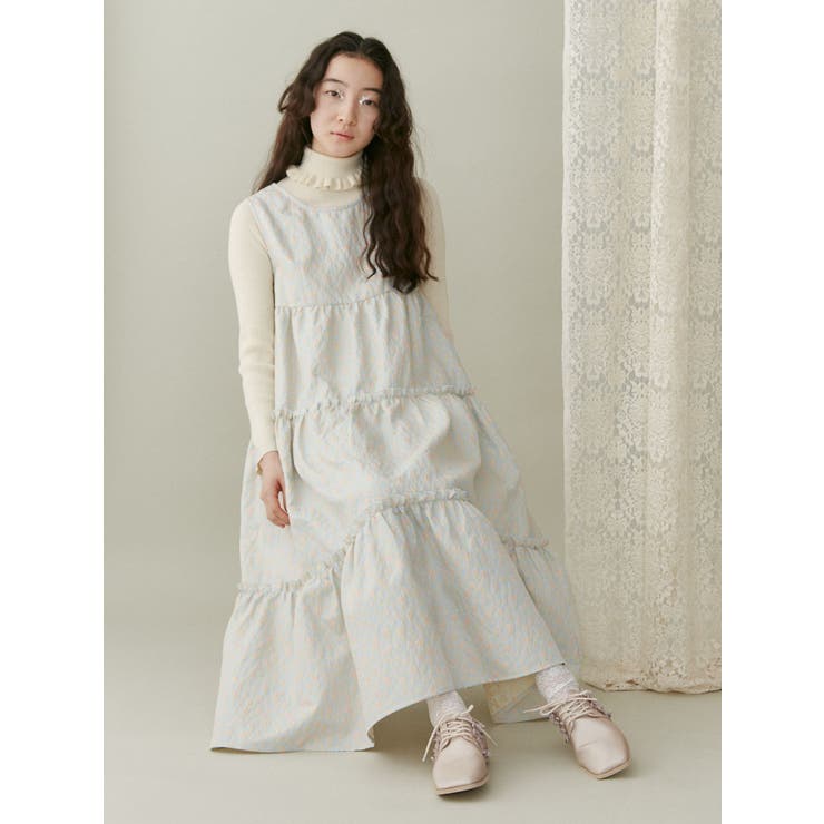 petit flower back openワンピース[品番：MKSW0058770]｜merry jenny