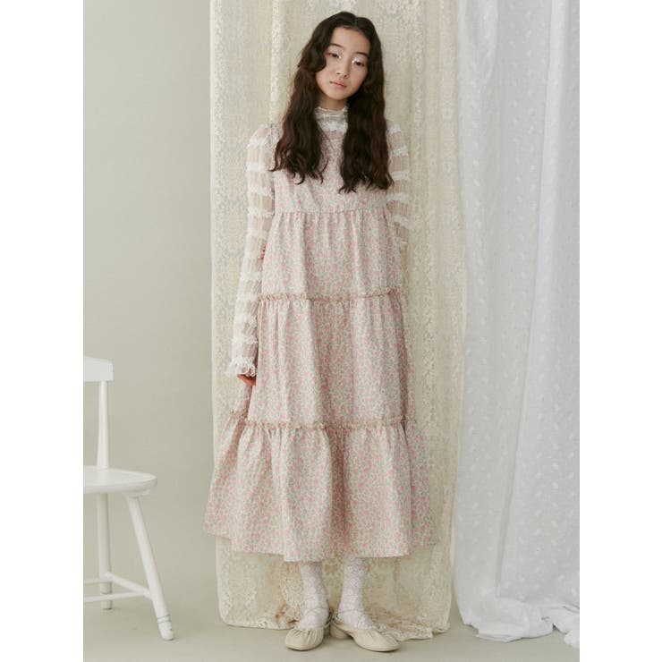 petit flower back openワンピース[品番：MKSW0058770]｜merry jenny 