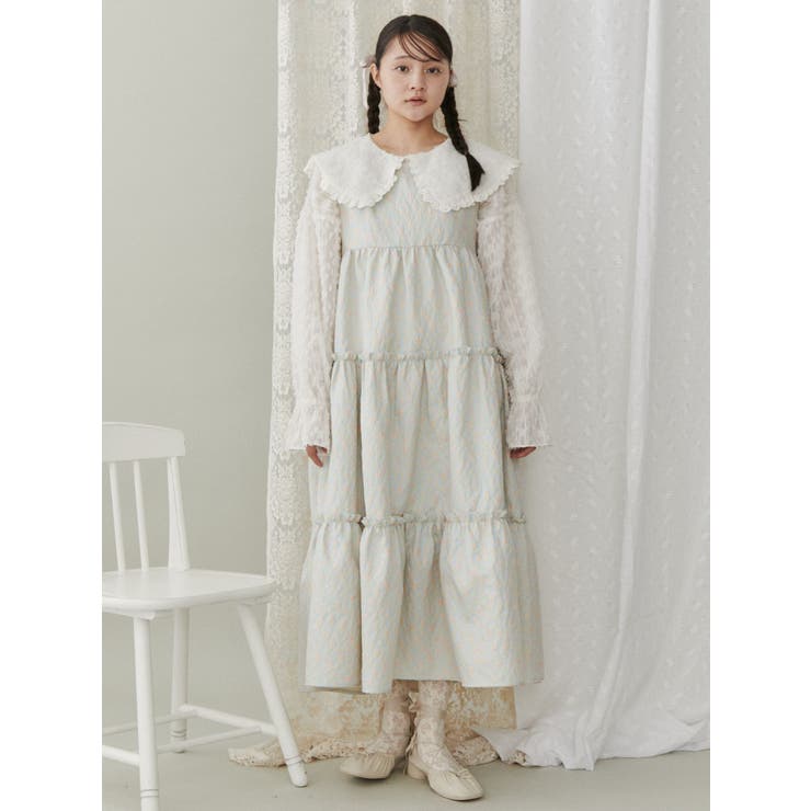 petit flower back openワンピース[品番：MKSW0058770]｜merry jenny