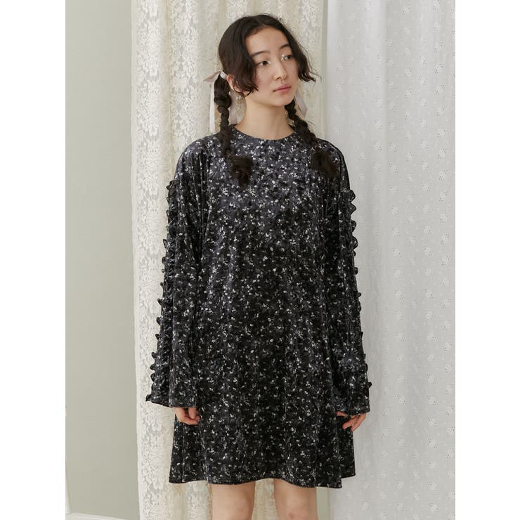 美品　merry jenny ノースリーブミニワンピース メリージェニー merry jenny チュールドロストミニキャミ