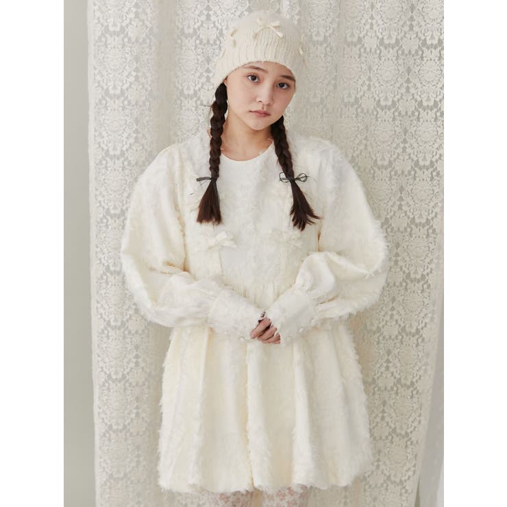 美品♡merry jenny 24AW 完売品 バルーンリボンミニワンピース merry jenny（メリージェニー）の「バルーンリボンミニ