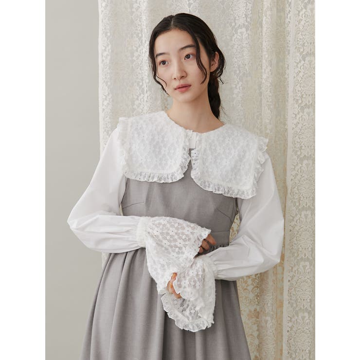 fluffyレースブラウス[品番：MKSW0060213]｜merry jenny（メリージェ二