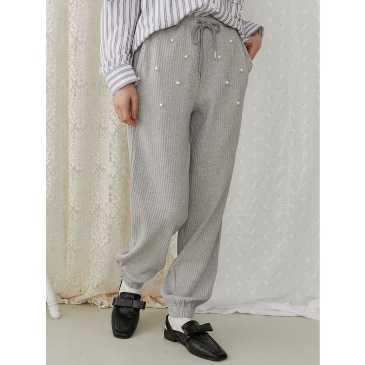 パールリブジョガーパンツ | merry jenny | 詳細画像12 