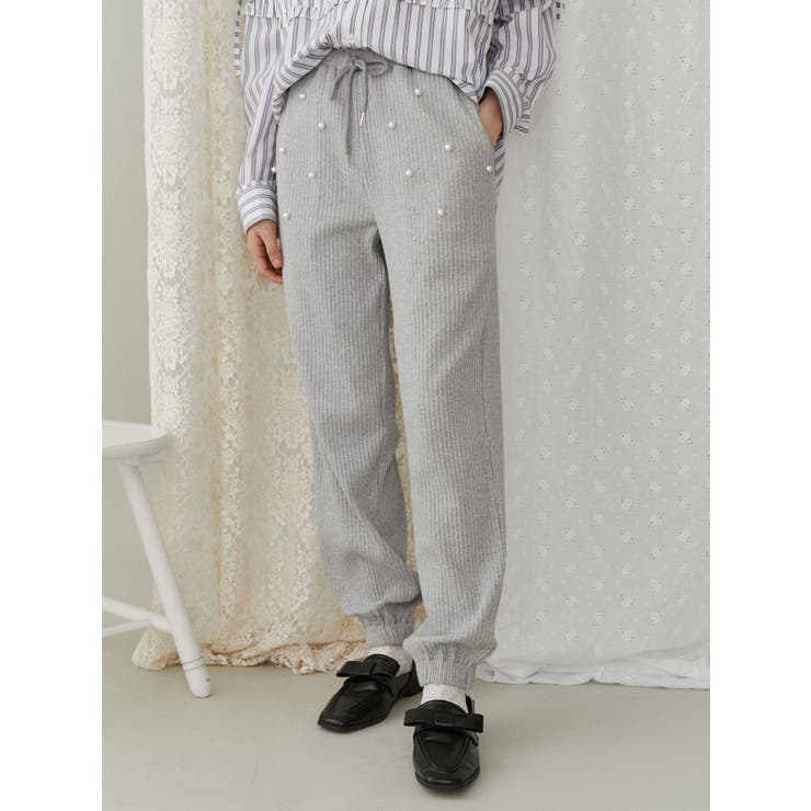 パールリブジョガーパンツ | merry jenny | 詳細画像13 