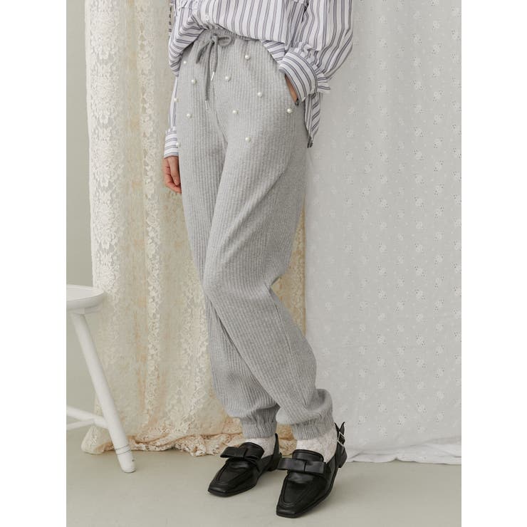 パールリブジョガーパンツ | merry jenny | 詳細画像14 