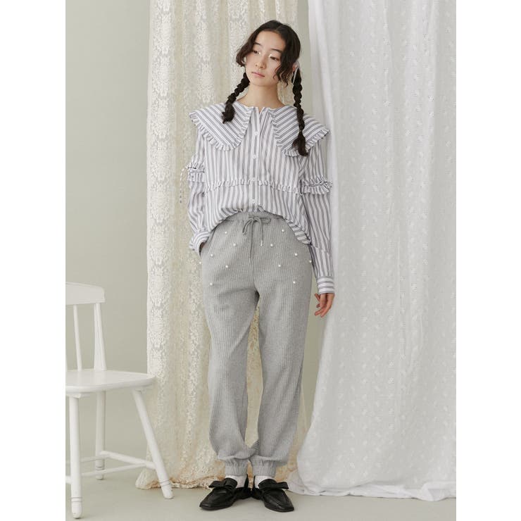 パールリブジョガーパンツ | merry jenny | 詳細画像15 