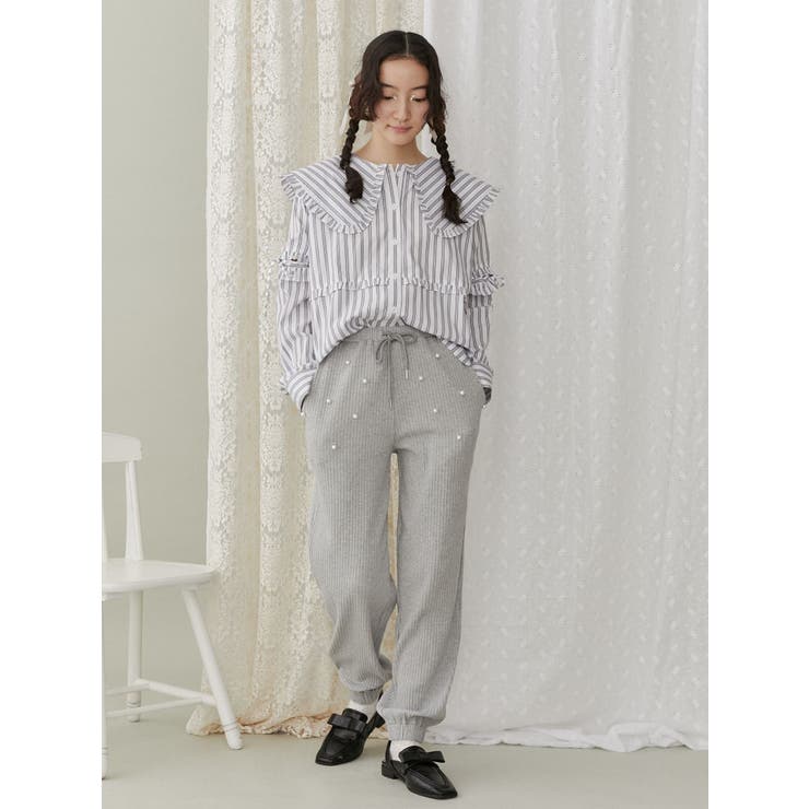 パールリブジョガーパンツ | merry jenny | 詳細画像16 