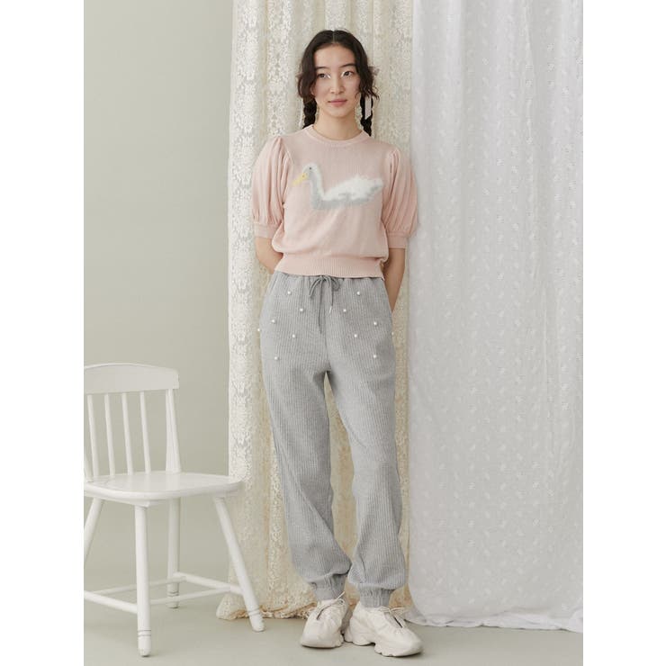 パールリブジョガーパンツ | merry jenny | 詳細画像18 