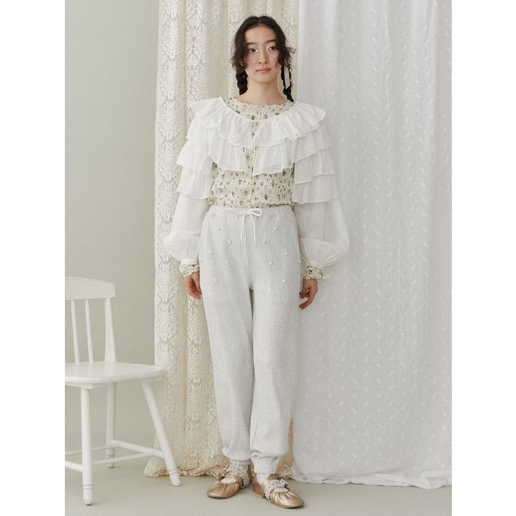 パールリブジョガーパンツ | merry jenny | 詳細画像5 