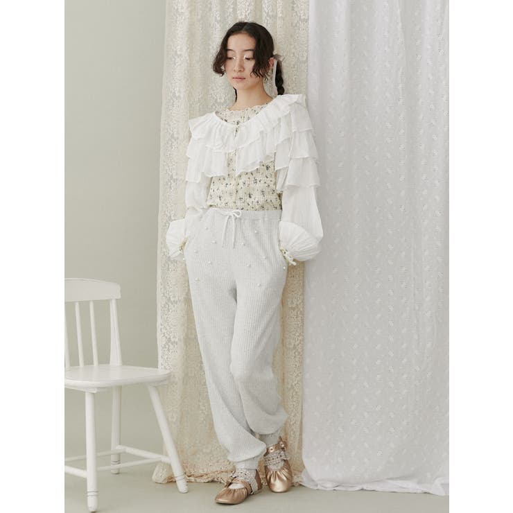 パールリブジョガーパンツ | merry jenny | 詳細画像6 