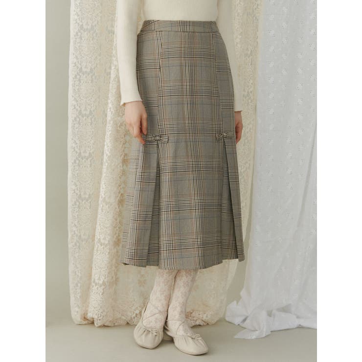 リボンプリーツミディスカート【セットアップ着用可能】 | merry jenny | 詳細画像15 