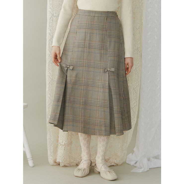 リボンプリーツミディスカート【セットアップ着用可能】 | merry jenny | 詳細画像16 