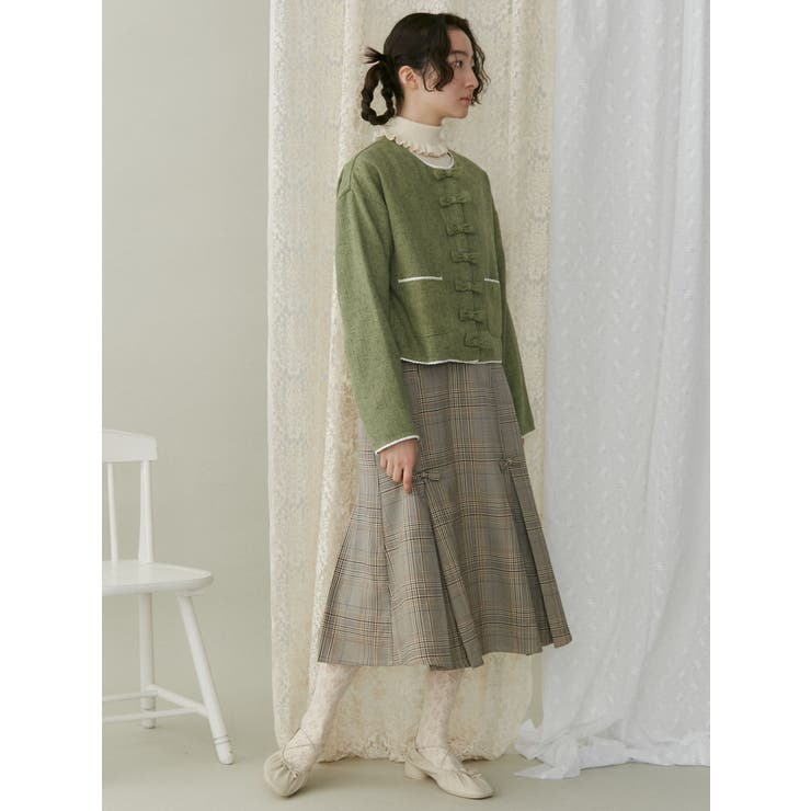 リボンプリーツミディスカート【セットアップ着用可能】 | merry jenny | 詳細画像19 