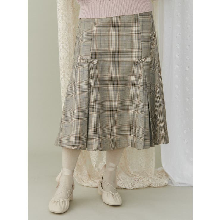 リボンプリーツミディスカート【セットアップ着用可能】 | merry jenny | 詳細画像20 