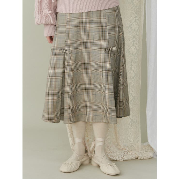 リボンプリーツミディスカート【セットアップ着用可能】 | merry jenny | 詳細画像21 