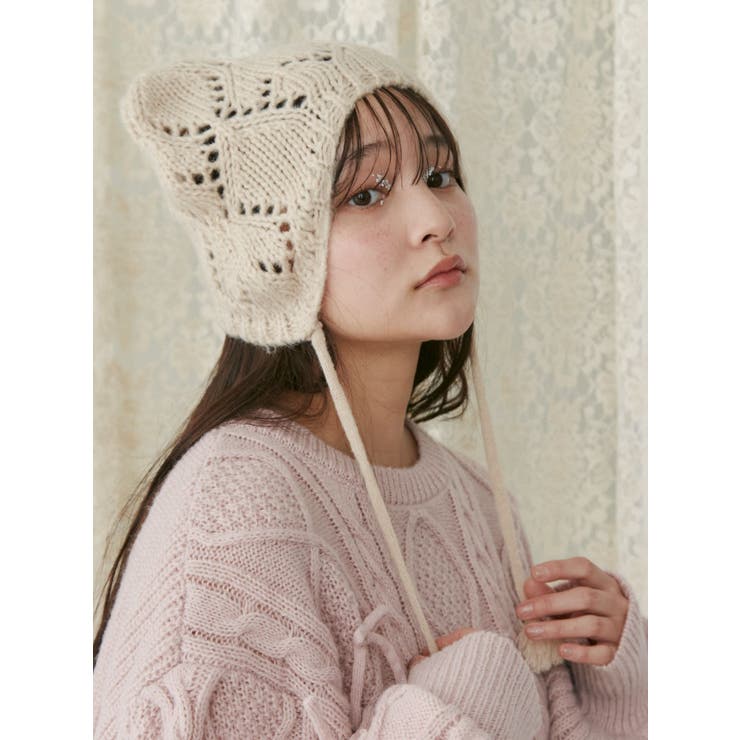 セール】animalポンポンニットcap アニマルポンポンニット