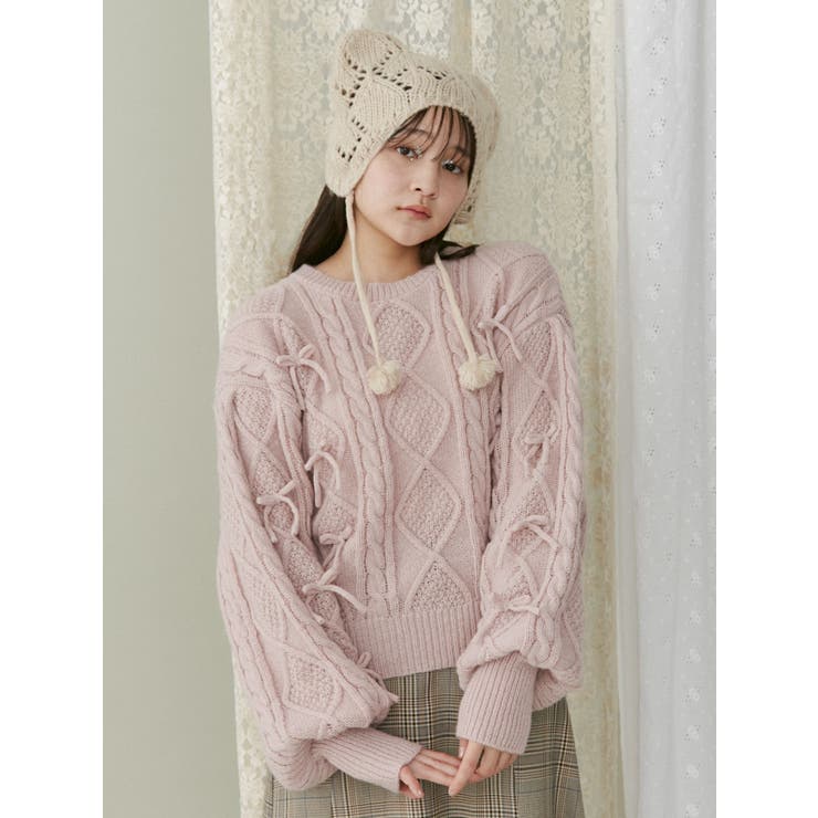 animalポンポンニットcap[品番：MKSW0058429]｜merry jenny