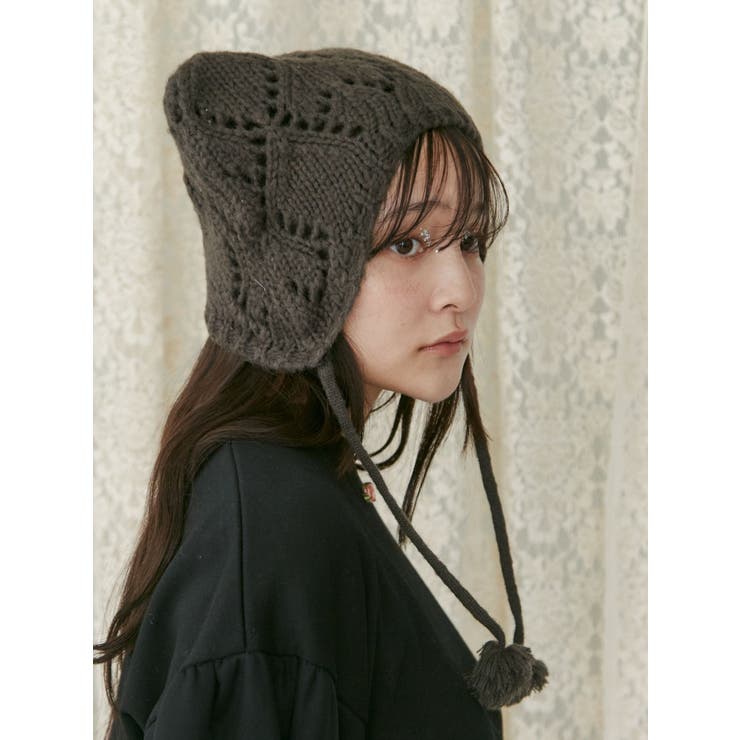 animalポンポンニットcap[品番：MKSW0058429]｜merry jenny