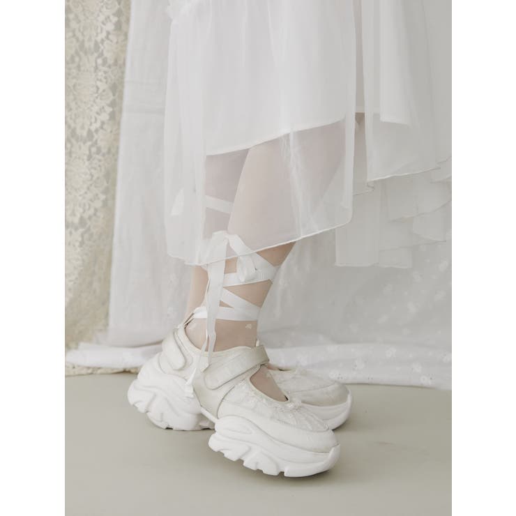 レースアップバレエスニーカー[品番：MKSW0059584]｜merry jenny