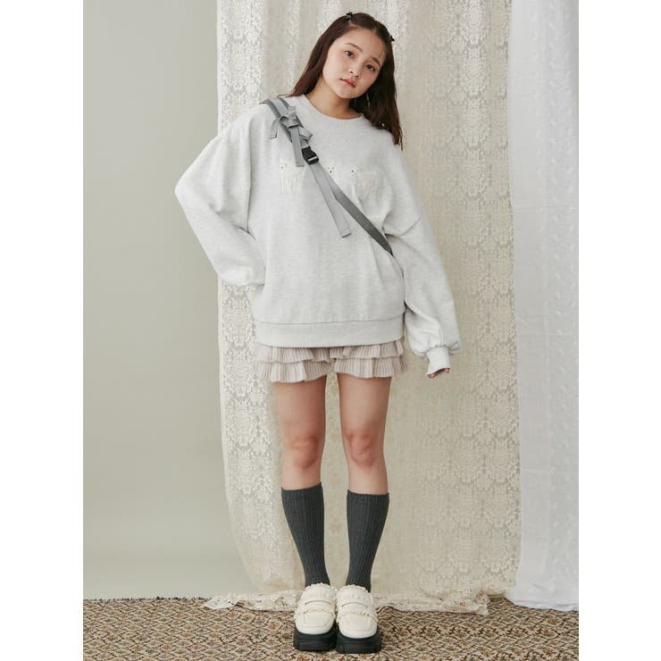 モコモコひつじスウェット[品番：MKSW0058313]｜merry jenny
