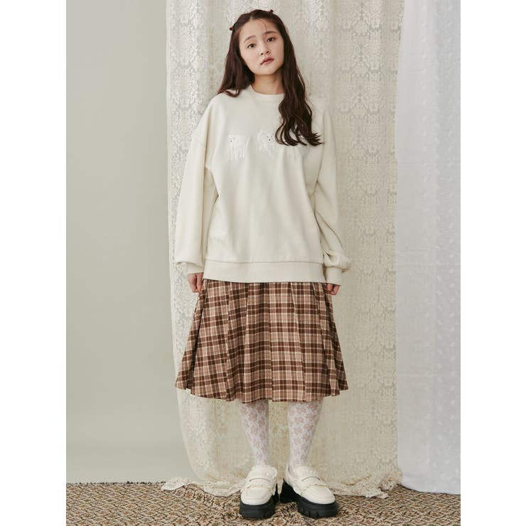 モコモコひつじスウェット[品番：MKSW0058313]｜merry jenny