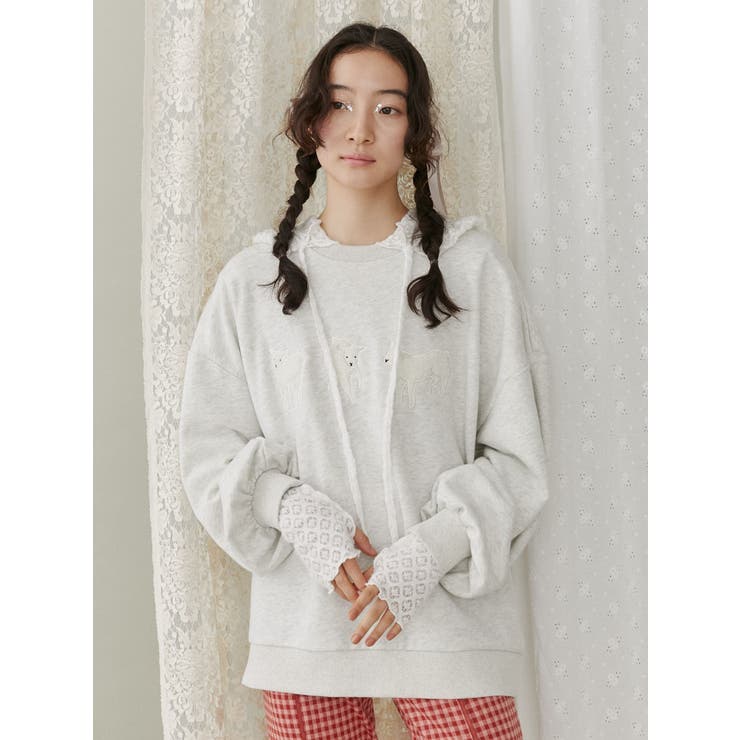 モコモコひつじスウェット[品番：MKSW0058313]｜merry jenny