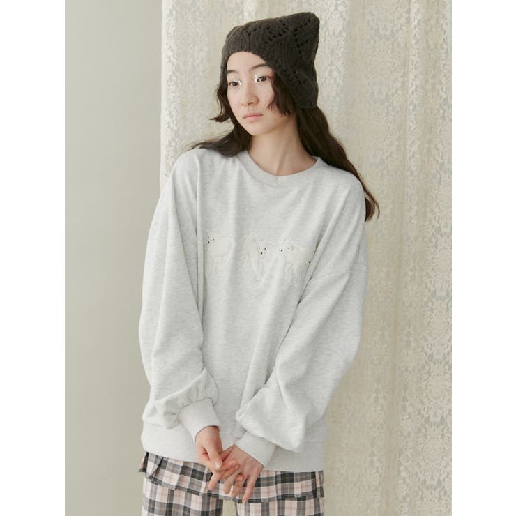 merryjenny モコモコひつじスウェット モコモコひつじスウェット（スウェット）｜merry jenny（メリー
