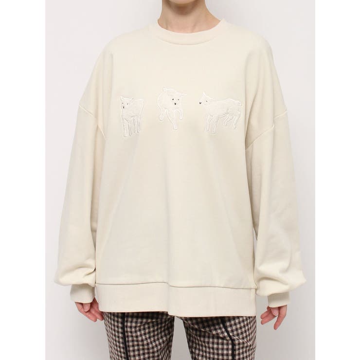 モコモコひつじスウェット[品番：MKSW0058313]｜merry jenny