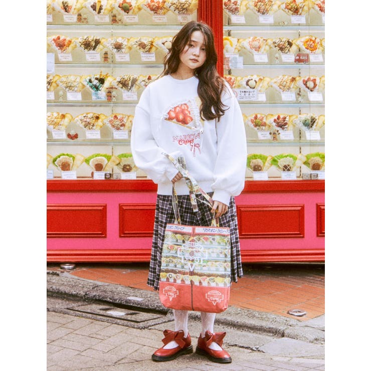 マリオンクレープコラボ】いちごクリームフリルスウェット[品番