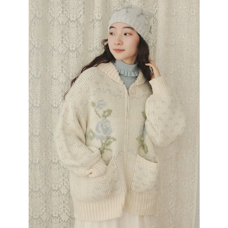 roseカウチンニット[品番：MKSW0060139]｜merry jenny