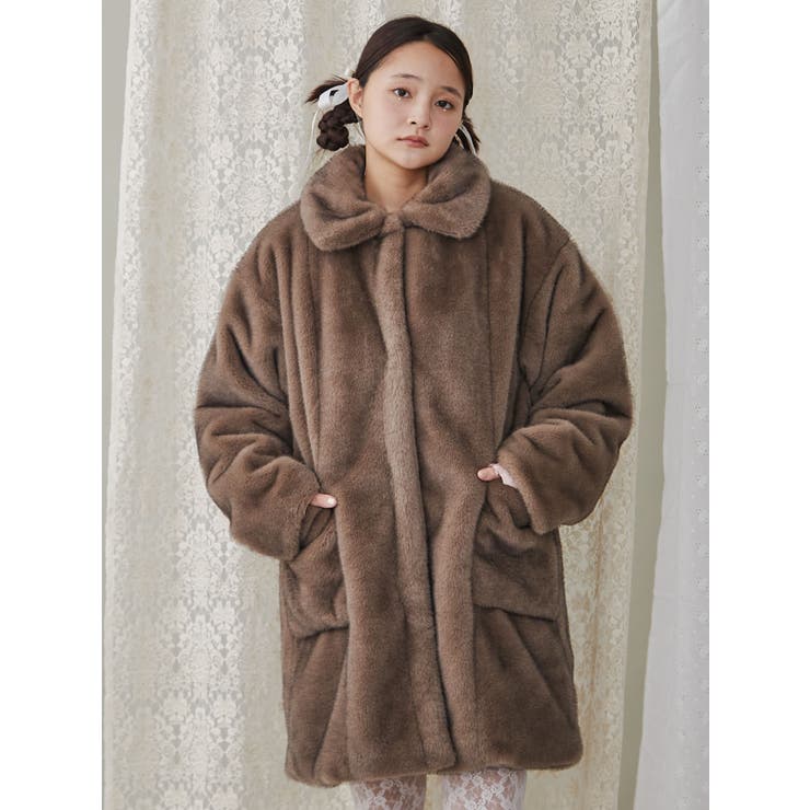 【SALE／37%OFF】 cuddlyフェイクファーコート[品番：MKSW0060555]｜merry jenny ジャケット・アウター